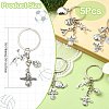 5Pcs Alloy Keychain KEYC-CJ00006-2