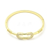 Rectangle Brass Micro Pave Clear Cubic Zirconia Hinged Bangles for Women BJEW-Z062-05B-2