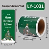 50Pcs Christmas Square with Word Merry Christmas Roll Stickers DIY-M070-03B-1