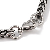 304 Stainless Steel Wheat Chain Bracelets for Men BJEW-B096-36A-AS-3