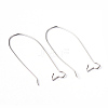 Brass Hoop Earrings Findings Kidney Ear Wires EC221-4NF-2
