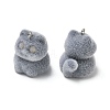 Flocking Opaque Resin Pendants RESI-F064-A13-2