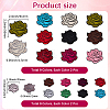 36Pcs 18 Styles Rose Shape Cloth Iron on Embroidered Patches DIY-CY0001-21-2