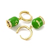 Bell Brass & Enamel Hoop Earrings for Women EJEW-U015-25G-C-2