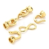 Rack Plating Eco-Friendly Brass Fold Over Clasps X-KK-F856-04A-G-2