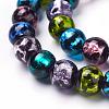 Handmade Silver Foil Lampwork Beads Strands FOIL-L016-A05-1