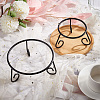 Iron Crystal Ball Base Display Stand AJEW-WH0258-745B-4
