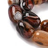 Natural Banded Agate/Striped Agate(Dyed & Heated) Beads Strands G-H324-01D-3