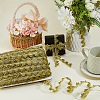 Nylon & Gold Metallic Lace Trim OCOR-WH0070-225A-5