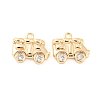 Brass Micro Pave Cubic Zirconia Pendants KK-E090-17G-1