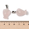 Natural Rose Quartz Pendants G-B127-10P-14-4