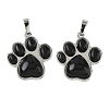 Natural Obsidian Pendants X-G-B194-02P-07-1