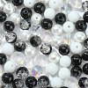 100Pcs Spray Painted Crackle Glass Beads GLAA-CJ0002-15-4