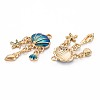 Alloy Enamel Pendants ENAM-S126-118B-NR-3
