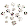 16Pcs 8 Styles Brass Micro Pave Cubic Zirconia Bead Caps ZIRC-TA0001-23S-3