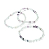 Natural Fluorite Beaded Stretch Bracelets BJEW-A117-A-38-4