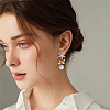 2 Pairs 2 Colors Brass Micro Pave 3A Clear Cubic Zirconia Clip-on Earrings EJEW-BBC0001-59-5
