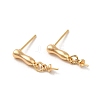 Brass Stud Earring Findings KK-M270-27G-1