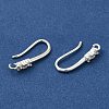 Rack Plating Brass Micro Pave Clear Cubic Zirconia Earring Hooks KK-A231-04S-2