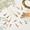 Fingerinspire 16Pcs Electroplated Raw Rough Natural Quartz Crystal Copper Wire Wrapped Pendants FIND-FG0003-30B-5