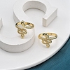 Rack Plating Brass Cuff Finger Rings for Women RJEW-M028-36G-5