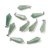 Natural Green Aventurine Pointed Pendants G-I314-02P-24-1
