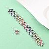 Platinum Tone Brass Micro Pave Cubic Zirconia Tennis Bracelets BJEW-B160-11P-2