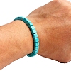 Natural Turquoise Beaded Stretch Bracelets for Men Women PW-WG83054-02-1