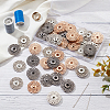  24Pcs 3 Colors Alloy & Brass Snap Buttons FIND-NB0003-69-4