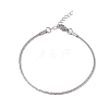 Non-Tarnish 304 Stainless Steel Bone Rope Chain Bracelet for Women BJEW-I311-01A-P-1