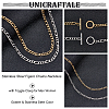 4Pcs 2 Colors 304 Stainless Steel Figaro Chains Necklace NJEW-UN0001-33-5
