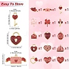 15Pcs 15 Styles Alloy Pendants ENAM-YW0006-84-3