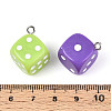6 Facets Opaque Acrylic Pendants OACR-N148-02-3