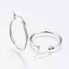 Tarnish Resistant 304 Stainless Steel Hoop Earrings EJEW-F105-09P-2