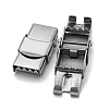 Non-Tarnish 201 Stainless Steel Watch Band Clasps X-STAS-C006-1-02-1