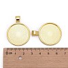 Tibetan Style Alloy Pendant Cabochon Settings TIBE-R295-055G-LF-3