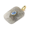 Natural Labradorite Faceted Pendants X-G-B186-01G-01-2