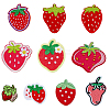 10Pcs 10 Styles Strawberry Polyester Embroidery Cloth Sew on Appliques PATC-CP0001-08B-1
