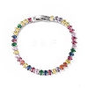 Cubic Zirconia Tennis Bracelet BJEW-L652-24P-01-1