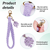 8Pcs Handmade Macrame Cotton Threads Wrist Strap Pendant Decoration HJEW-PH01990-3
