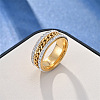 Stainless Steel with Rhinestone Finger Rings FS-WGB751E-59-1