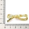 Rack Plating Brass Micro Pave Clear Cubic Zirconia Twister Clasps KK-F863-04G-3