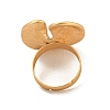 Matte Gold Alloy Adjustable Rings for Women LS-RJEW-K260-07H-4