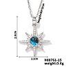 Starry Sky Theme Brass Pave Clear Cubic Zirconia Pendant Necklace for Women AQ6325-2-1