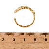 304 Stainless Steel Micro Pave Cubic Zirconia Cuff Open Rings SA-CBA183D-02G-3