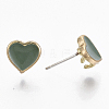 Alloy Enamel Stud Earring Findings X-PALLOY-N154-20B-2