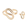 Alloy S-shape Cuff Bangle & Ring Sets for Women SJEW-C005-02G-3