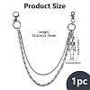 1Pc Alloy Skeleton Charm Double Layer Chains for Jeans Pants AJEW-DC0002-13-2