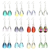 304 Stainless Steel Teardrop Dangle Earrings EJEW-YW00007-1