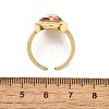 Jesus & Virgin Mary Theme Brass Micro Pave Clear Cubic Zirconia Cuff Rings for Women KK-D343-15G-4
